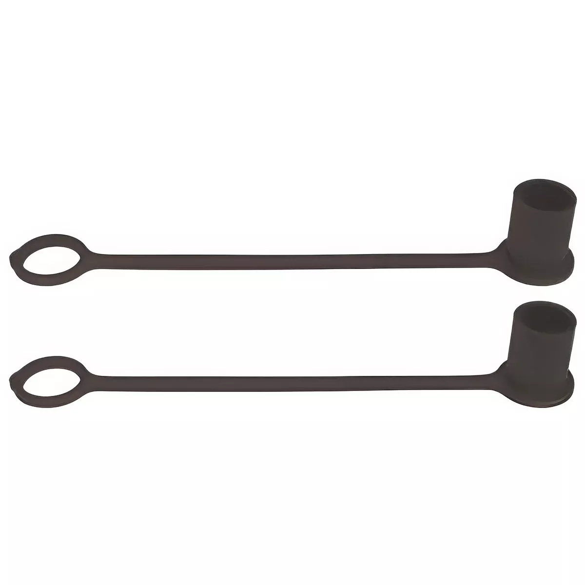 1/2" DUST CAP - BLACK RUBBER - 2 PACK