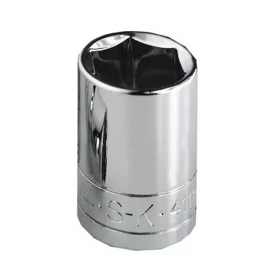 1-4 in Drive, 9mm Metric, Socket, 6 Points,Steel, Chrome, 9 mm40708