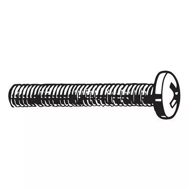 #10-24 x 1-1-2 in Phillips Pan Machine Screw, Zinc Plated Steel, 100 PKU24522.019.0150