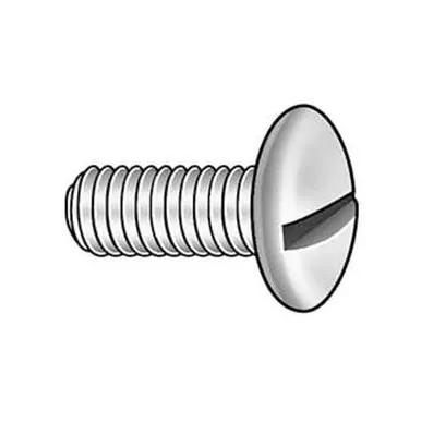 #10-24 x 3-8 in Slotted Truss Machine Screw, Zinc Plated Steel, 100 PKU24861.019.0037