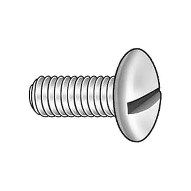 #10-24 x 5-16 in Slotted Round Machine Screw, Plain 18-8 Stainless Steel, 100 PKU51213.019.0031