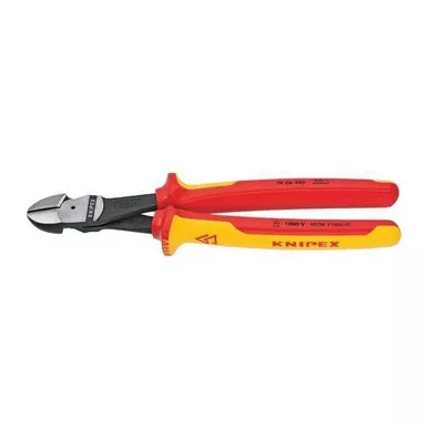 10 in 74 High Leverage Diagonal Cutting Plier Standard Cut Oval Nose Insulated74 08 250 SBA