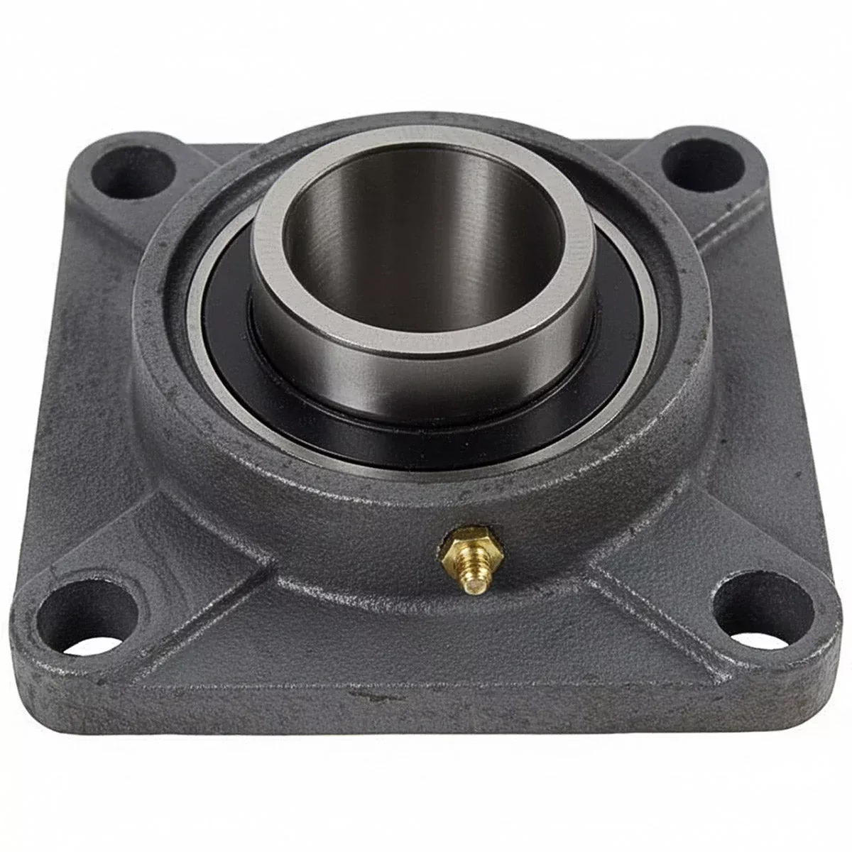 4 HOLE CAST IRON FLANGE WITH 2" BEARING - SET SCREW LOCK