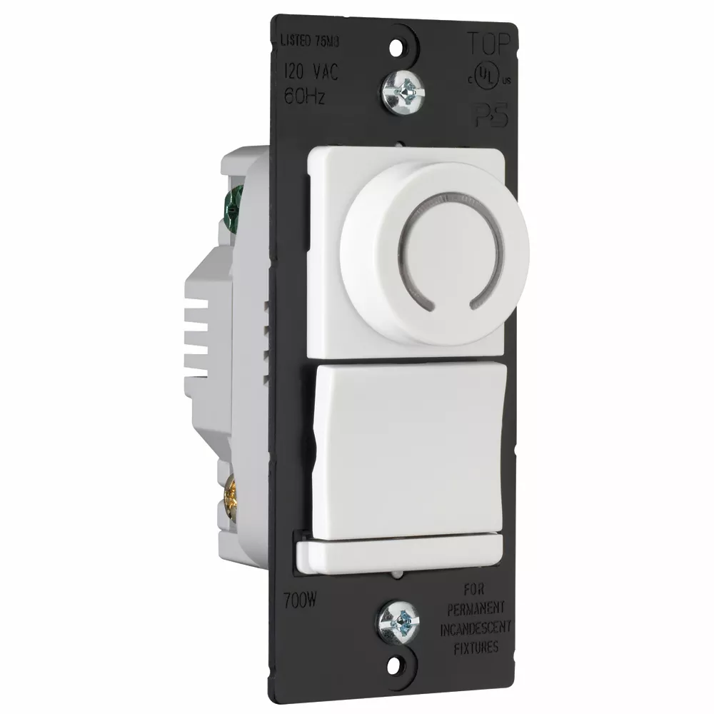 700W 3W DECOR ROTARY W/PILOT L WHT