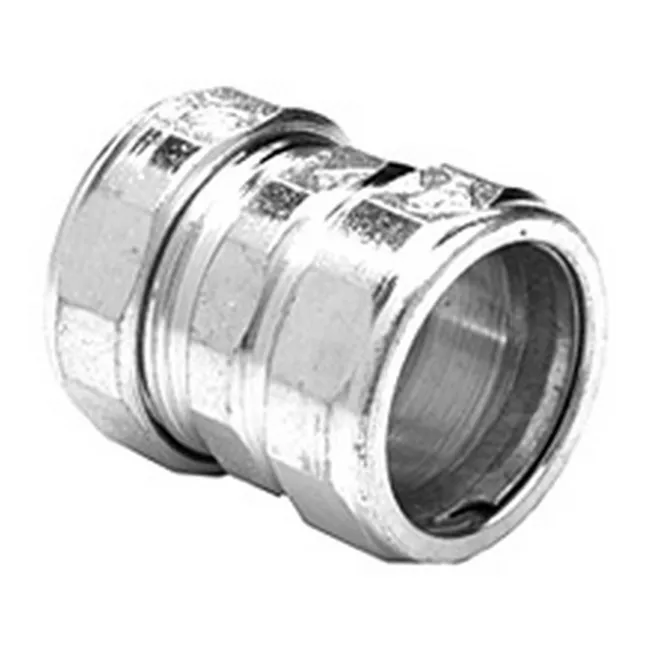 Bridgeport 3100 1/2" Rigid/IMC Conduit Compression Coupling, Malleable Iron