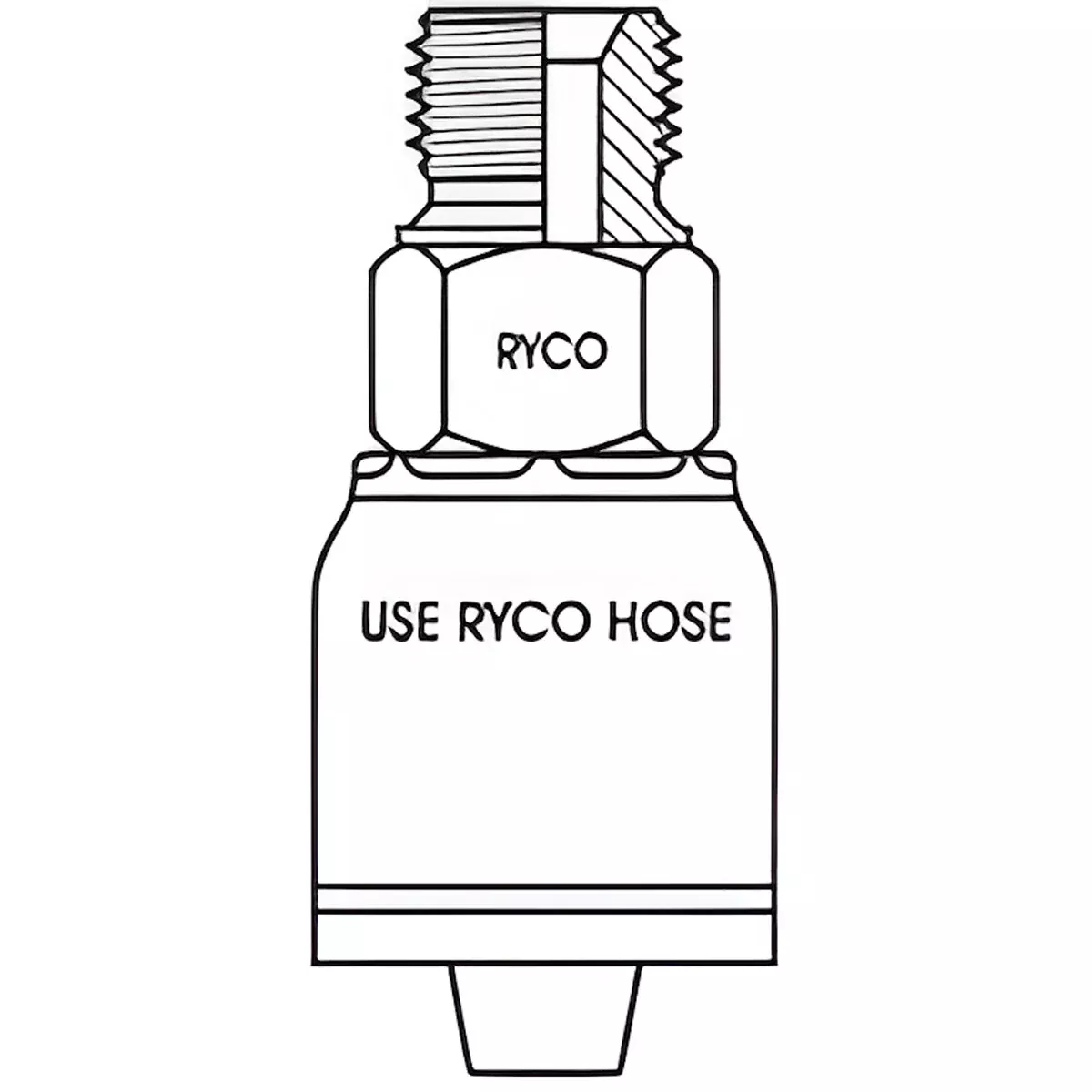 BSPP MALE WITH 3/8 INCH THREAD FOR 3/8 INCH HOSE