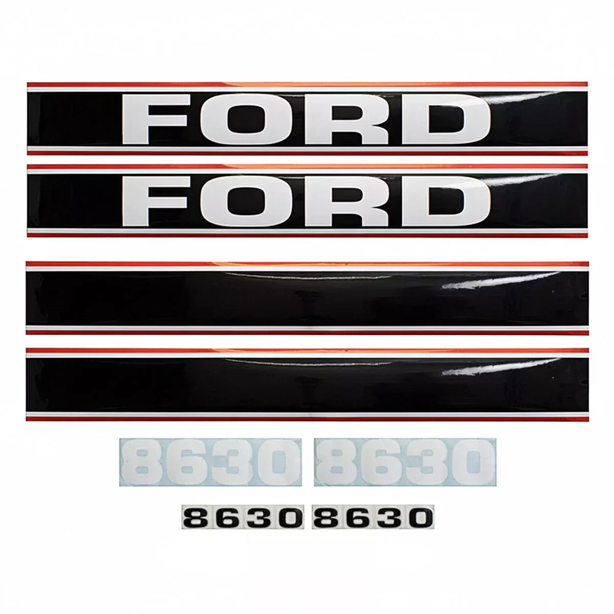 Decal Set for Ford 8630 Mylar - Hood Only