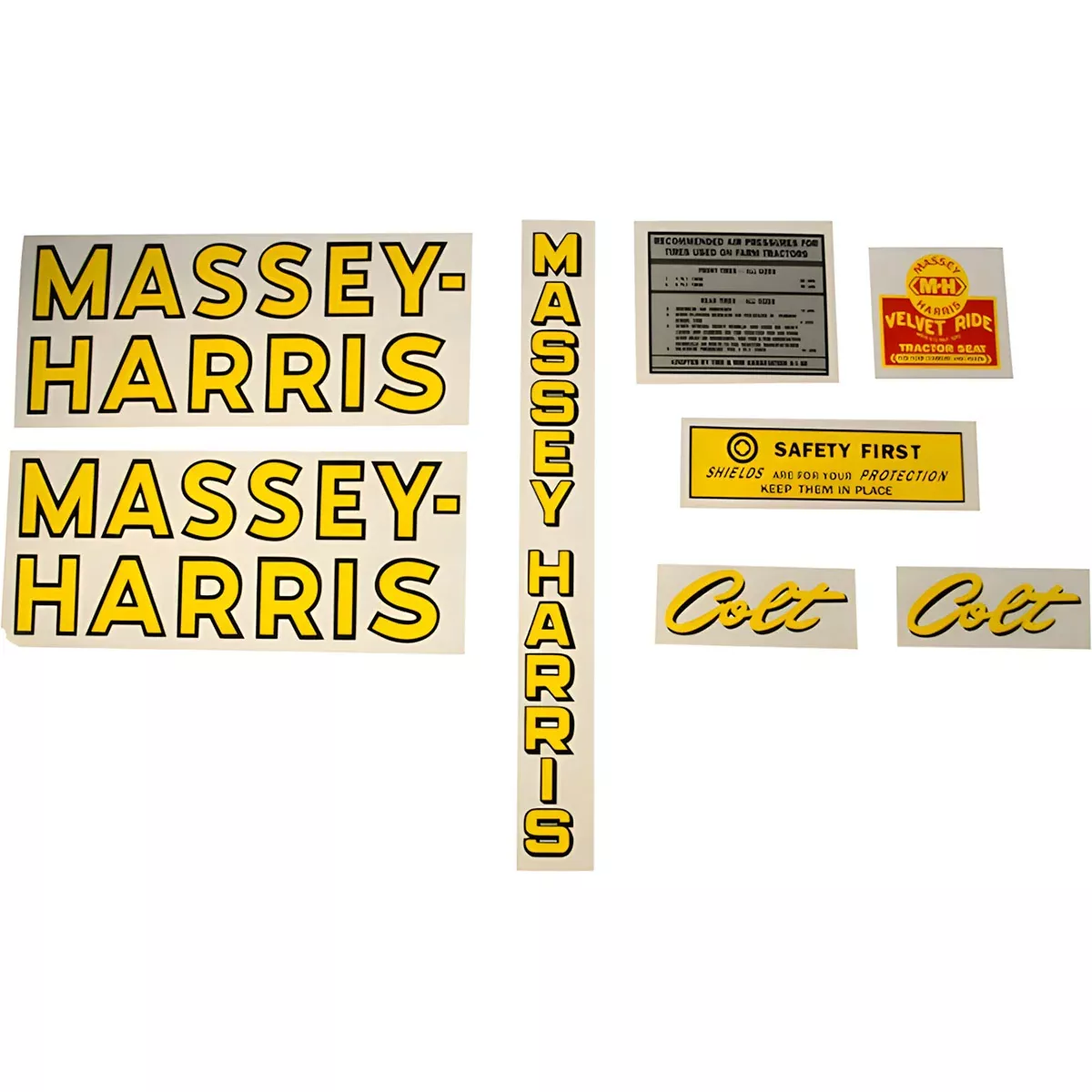 Decal Set for Massey Harris Colt Mylar