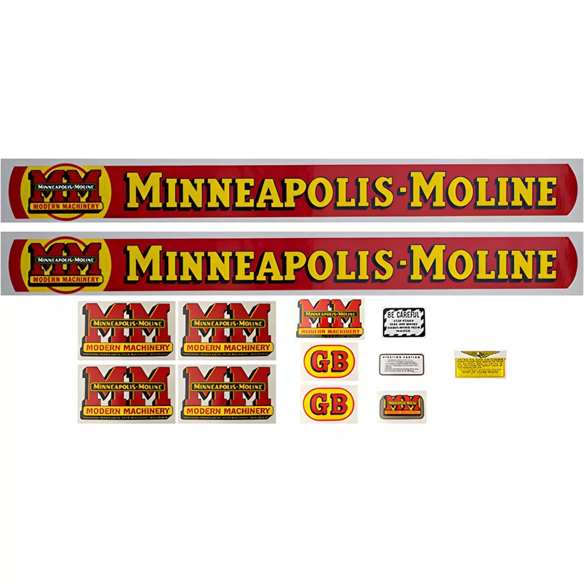 Decal Set for Minneapolis Moline GB Mylar