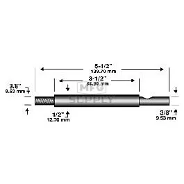 Edger Shaft Replaces-Trim All 3/8" UNF