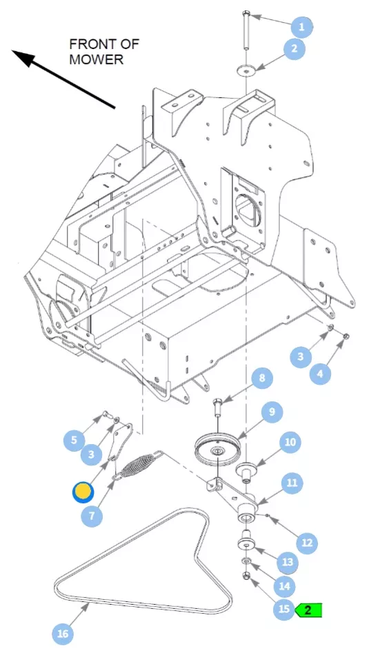 Hustler OEM 124432-1 Idler Spring Support Mount Fits X-ONE (Select 2016 - 2022 Models).