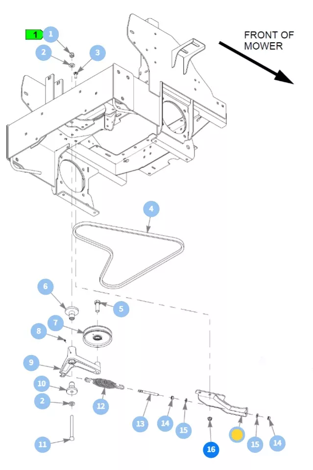 Hustler OEM 127710-1 Idler Spring Support Mount Fits X-ONE (Select 2023 - Current Models).
