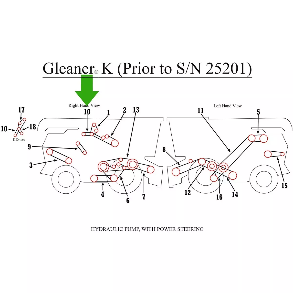 Hydraulic Pump Belt for Gleaner | 71146713