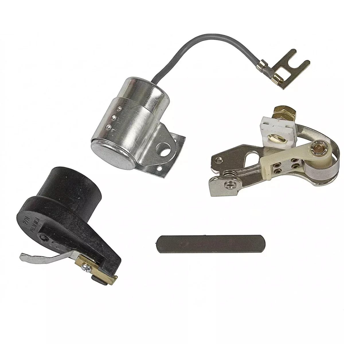 IGNITION KIT WITH ROTOR FOR DELCO DISTRIBUTOR WITH SCREW-HELD CAP 1964+