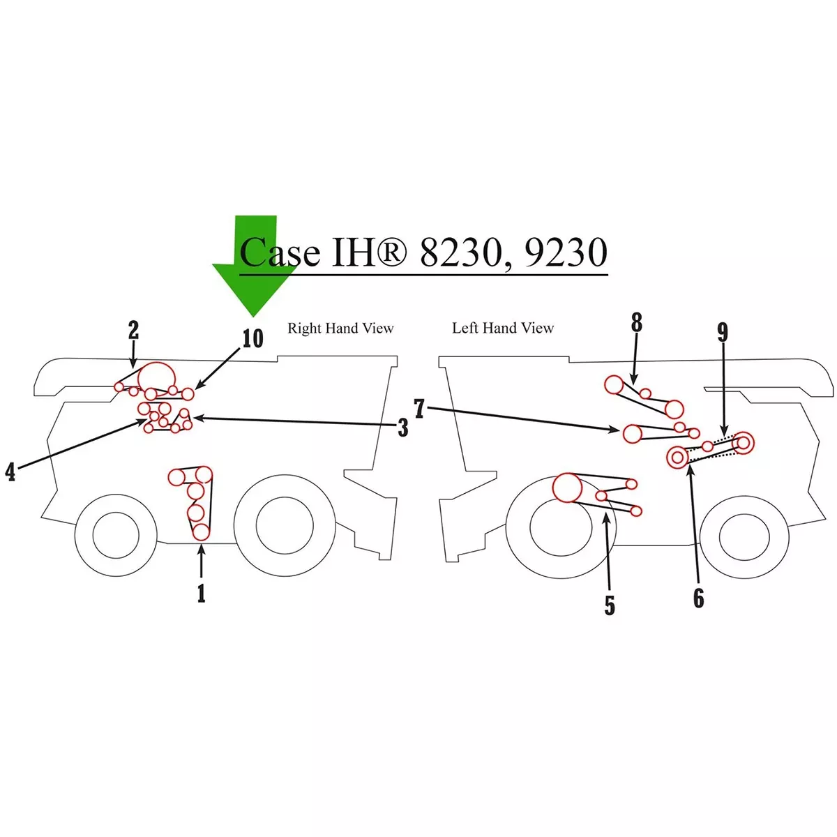 Lower Rotary Screen Belt for Case IH 7010, 7230, 8010+ | 87733431