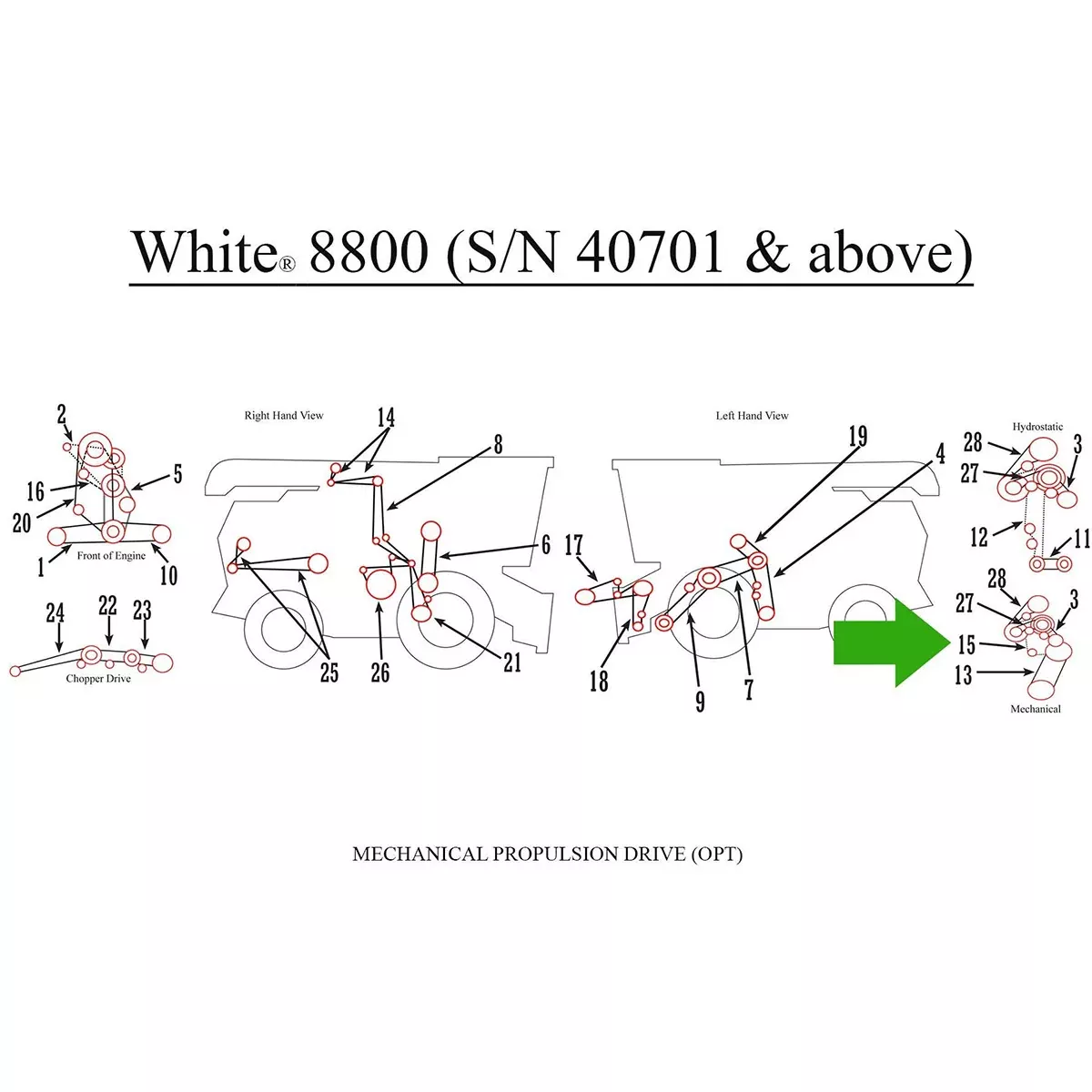 Mechanical Propulsion Drive Belt for White 8600, 8700+ | 31-1679050
