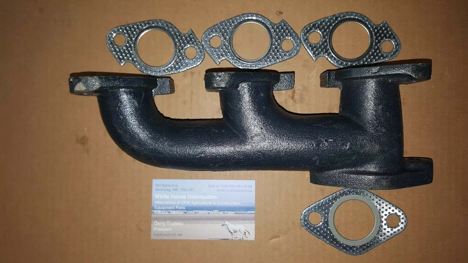New Exhaust Manifold& Gaskets For Kubota L245