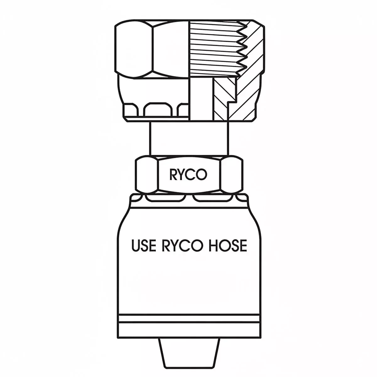 ORFS FEMALE WITH 11/16 INCH THREAD FOR 3/8 INCH HOSE