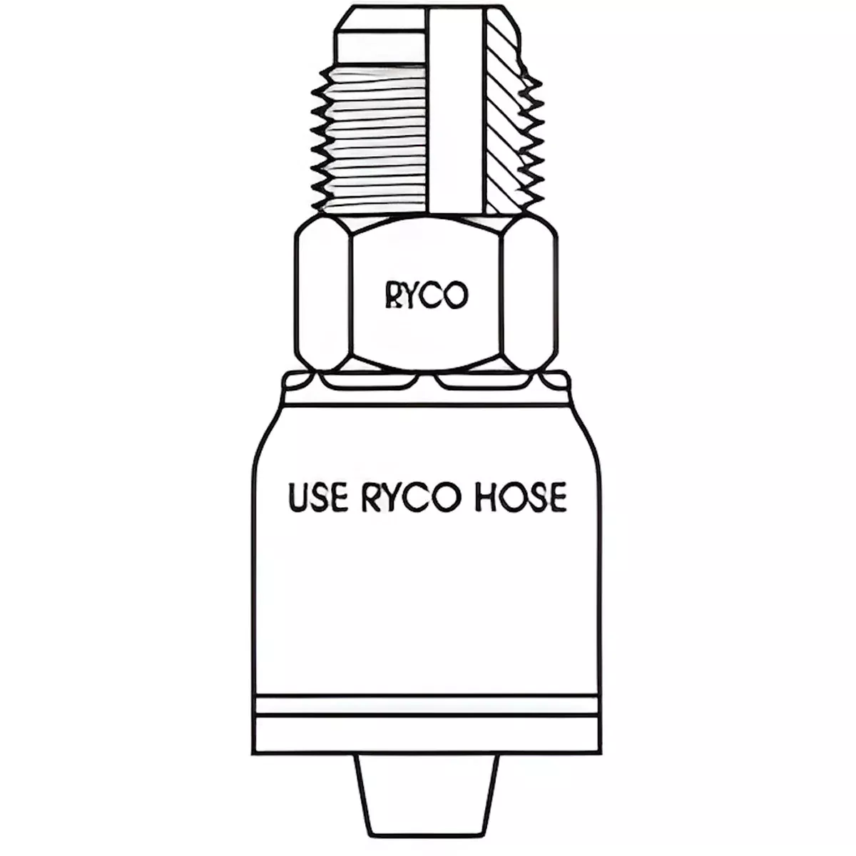 SAE MALE WITH 7/8 INCH THREAD FOR 3/8 INCH HOSE