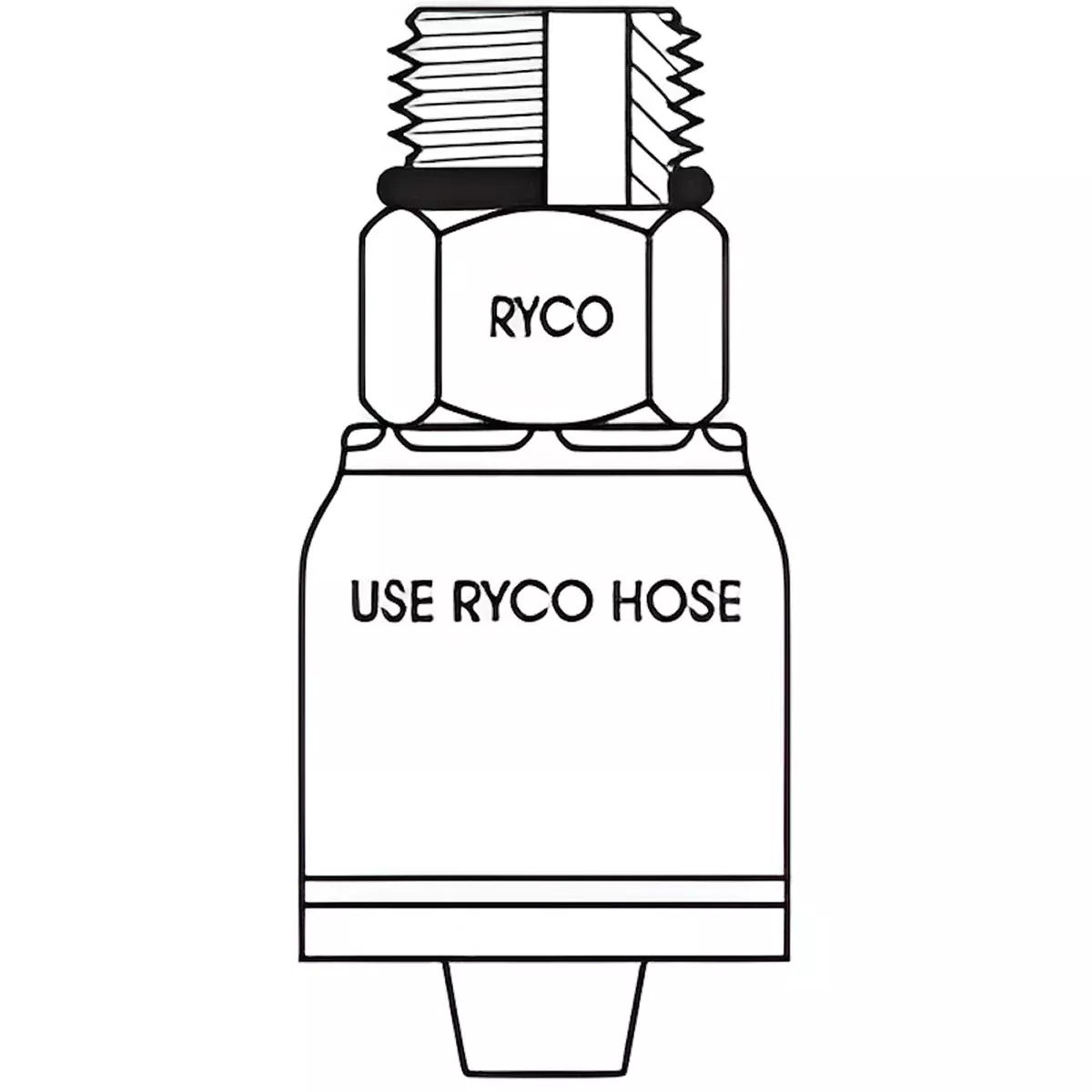 UN O-RING MALE WITH 7/8 INCH THREAD FOR 1/2 INCH HOSE