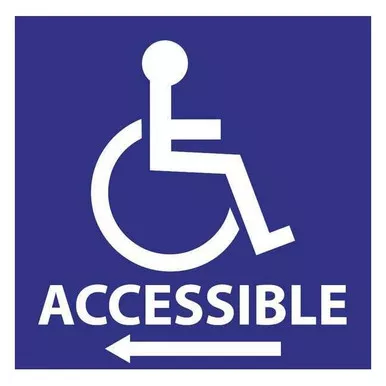Zing Handicap Labels,6 In H x 6 In W,PK2, 2718 2718