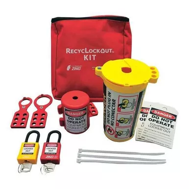 Zing PortableLockoutKit,Filled,Electrical,Red 7121